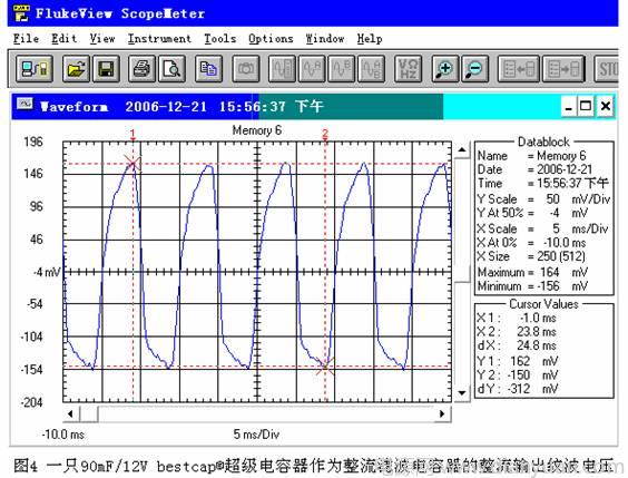 整流濾波中超級電容器的應(yīng)用