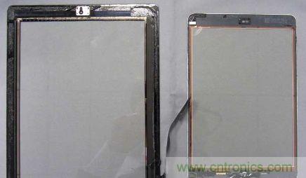 圖4：&ldquo;iPad mini&rdquo;和&ldquo;iPad 3&ldquo;的玻璃蓋板背面