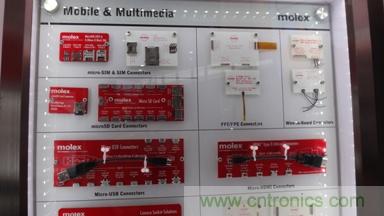Molex MicroSIM、MicroSD、MicroUSB和MicroHDMI連接器