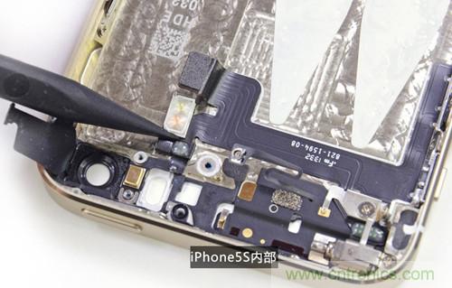 土豪金iPhone 5S拆解：內部結構升級，維修難度增加
