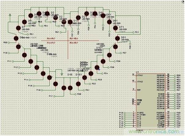 &ldquo;心&rdquo;型LED燈原理圖 