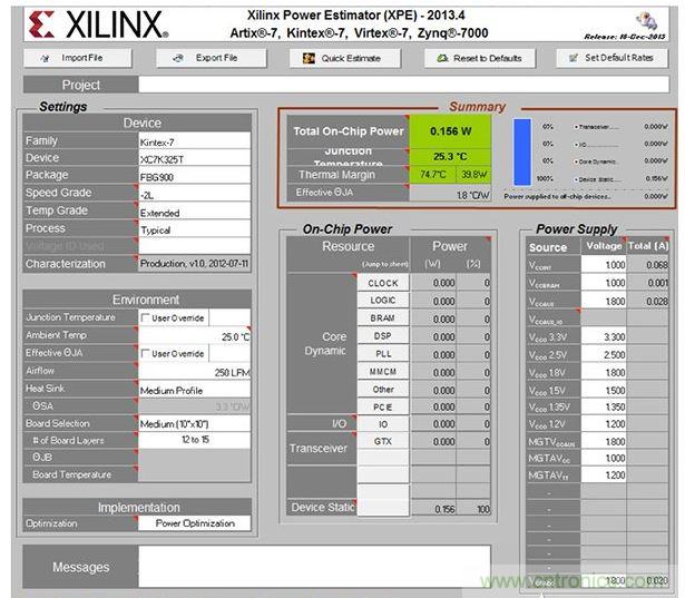 功率估算器工具。