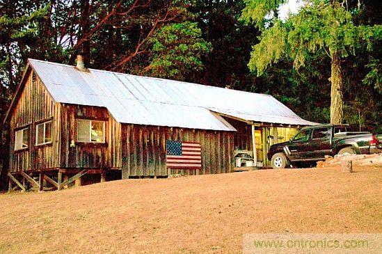 圖1：位于加州北部的小木屋。