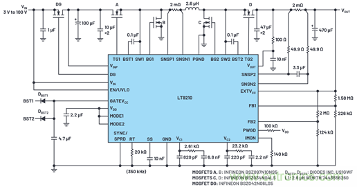 為汽車電子系統(tǒng)提供供電和保護(hù)，無開關(guān)噪聲，效率高達(dá)99.9%