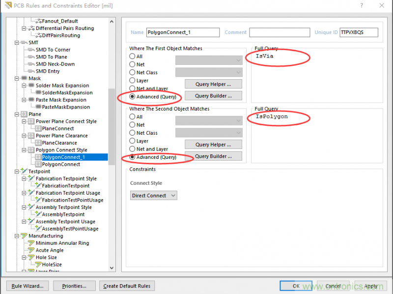 如何引腳接地十字焊盤，過孔完全接地?