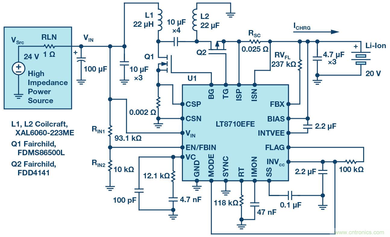 LT8710多功能 DC/DC控制器解決了高阻抗、超長工業(yè)電源線的電壓降問題