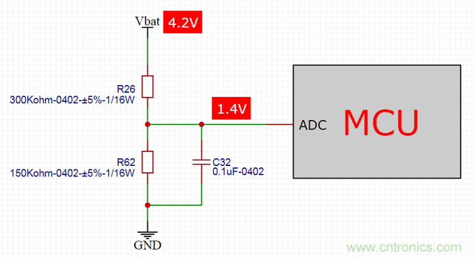 電池電壓偵測(cè)電路&ldquo;踩坑&rdquo;：分壓電阻的精度竟然是5%，不是1%