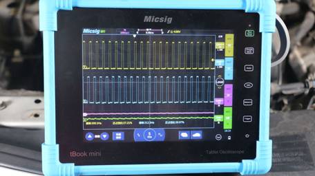 示波器測量發(fā)動機(jī)雙可變氣門正時波形 示波器測量發(fā)動機(jī)雙可變氣門正時波形