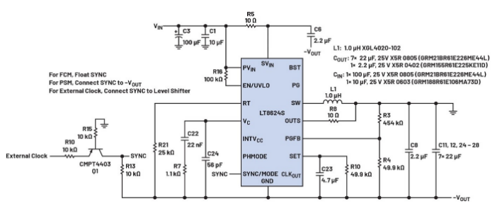 噪聲敏感負(fù)電壓軌有救了！反相降壓 - 升壓方案登場(chǎng)